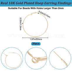 20 шт. латунные серьги-кольца FIND-BBC0003-25