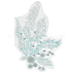 1 шт. полиэстер с вышитыми стеклянными украшениями DIY-PH0031-82A