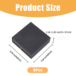 8 шт. квадратная бумажная шкатулка для хранения ювелирных изделий&nbsp;CON-DC0001-08A