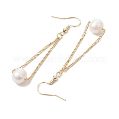 Серьги с натуральным искусственным жемчугом&nbsp;EJEW-JE05936-01