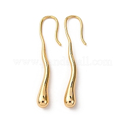 Серьги-подвески из латуни в форме капли EJEW-F384-19G