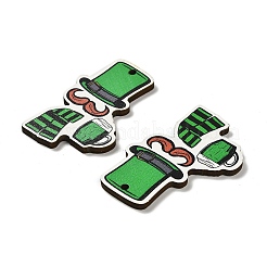 Подвески из дерева с тематикой дня святого патрика WOOD-V002-02H