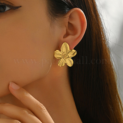 Серьги-гвоздики из нержавеющей стали в форме цветка GA4596