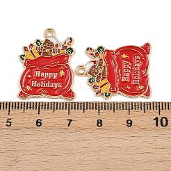 Новогодняя тема сплава эмали подвески&nbsp;ENAM-C031-01G-06