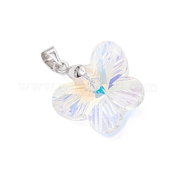Цвет AB покрытием стеклянные подвески&nbsp;PALLOY-JF04594-02