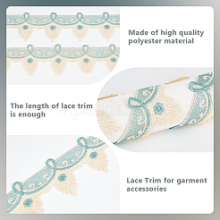 7.5 ярд полиэфирная цветочная кружевная отделка&nbsp;OCOR-OC0001-53A