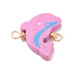 Окрашенные аэрозольной краской деревянные соединительные шармы&nbsp;PALLOY-JF01427-05