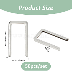 50 шт. пряжки U-образной формы из сплава&nbsp;FIND-FH0011-64P