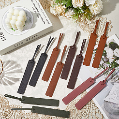 12 шт. 6-х цветные закладки из искусственной кожи AJEW-SP0002-29