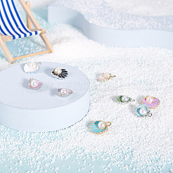 36шт 9 стильные подвески и подвески из эмали из сплава&nbsp;ENAM-CD0001-20