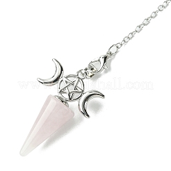 Биолокационный маятник из натурального розового кварца&nbsp;G-C114-01P-20