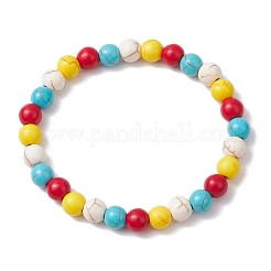 Набор из 2 браслета из 2 видов круглых синтетических бусин&nbsp;BJEW-JB11539