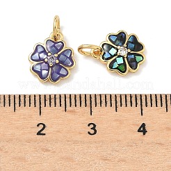 Латунные микропроволочные кубические циркониевые подвески из эмали&nbsp;KK-H534-11G