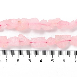 Сырой грубый натуральный розовый кварц бисер прядь G-B065-C01