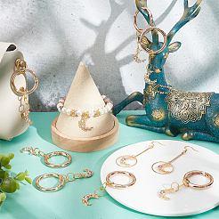 Подвески для обуви в форме полумесяца из кубического циркония из сплава PALLOY-AB00006