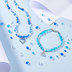 24 нитка 12 вида прозрачных граненых стеклянных бусин GLAA-GA0002-04