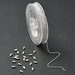 1 рулонная железная цепочка с шариками и бусинами CH-YW0002-04S