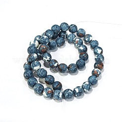 Белый нефрит нити круглый шарик синтетического океана X-G-M165-8mm-15