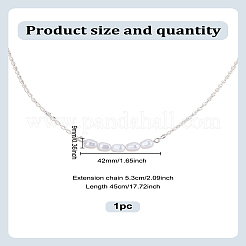 1 шт. ожерелье из цинкового сплава и АБС-пластика с имитацией жемчуга круглой формы&nbsp;NJEW-LP0009-40S