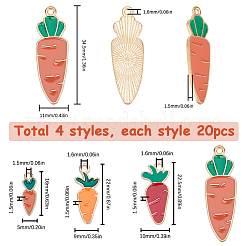 80шт 4 стиля подвески из сплава с эмалью&nbsp;ENAM-SC0004-58