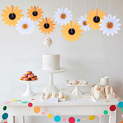 1 пакет бумажного веера в виде подсолнуха&nbsp;DIY-SP0006-49