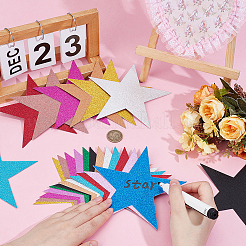 96 шт. 12-цветная бумага с двухсторонними блестками в виде звездочек-конфетти&nbsp;AJEW-PH0007-42