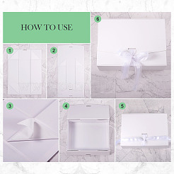 Прямоугольные складные бумажные подарочные коробки для хранения AJEW-TAC0035-07A