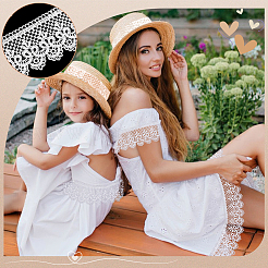 7.5 ярд кружевной отделки из полиэстера OCOR-BC0006-51