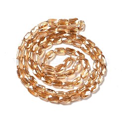 Прозрачные стеклянные бусины гальваническим пряди EGLA-F150-PL01