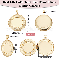 6шт латунные подвески-медальоны KK-BBC0015-47