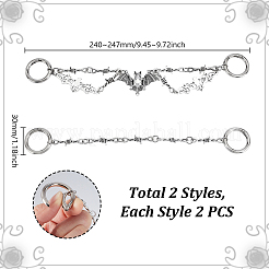 4 шт. 2 стиля подвески для обуви из сплава&nbsp;HJEW-GA00029