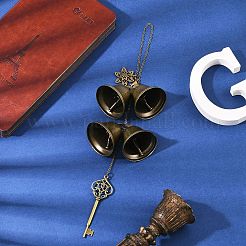 Железный колокольчик и сплав подвеска для ключей украшения&nbsp;HJEW-JM03429-02