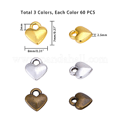 Тибетском стиле сплава сердца подвески&nbsp;PALLOY-PH0005-64