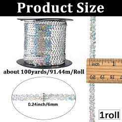 1 рулон ПВХ-бусины с пайетками&nbsp;DIY-SP0005-27B