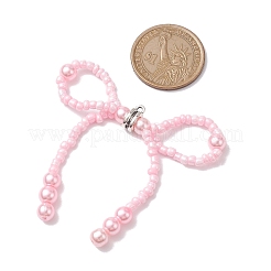 Большие подвески из стекла и искусственного жемчуга PALLOY-MZ00185-02