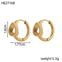 Серьги-кольца из нержавеющей стали 304&nbsp;STAS-OY011-96G