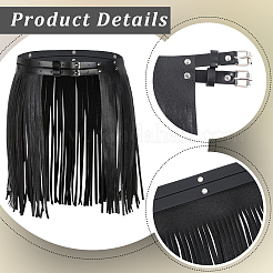 Пояса для юбок из искусственной кожи с бахромой AJEW-WH20020-266A