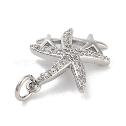 Подвески из латуни с покрытием из прозрачного кубического циркония&nbsp;KK-M293-09P