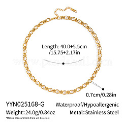 Ожерелья из овальных звеньев ручной работы из нержавеющей стали 304 толщиной 7 мм&nbsp;ZM7649-1