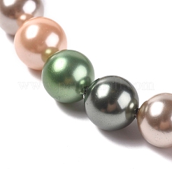 Нити бусин из ракушек с гальваническим покрытием BSHE-G021-01A