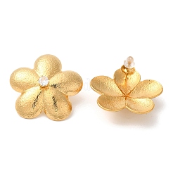 Серьги-гвоздики из нержавеющей стали 304 с микропаве из прозрачных кубических цирконий EJEW-S230-05G