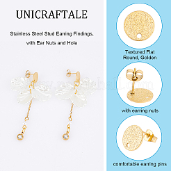 30 шт. фурнитура для сережек-гвоздиков из нержавеющей стали 304 STAS-UN0040-64