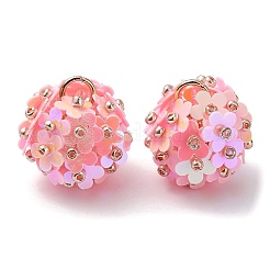 Пластиковая пайетка из ПВХ со стеклянными подвесками из бисера&nbsp;FIND-G058-01A