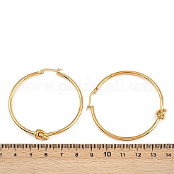 Серьги-кольца с узлами из нержавеющей стали 304&nbsp;EJEW-D330-01G