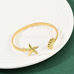 Браслеты-манжеты из нержавеющей стали 304 для женщин BJEW-C114-02G