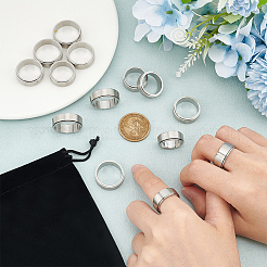 14 шт. набор из 7-х вращающихся колец из нержавеющей стали 304&nbsp;RJEW-UN0002-68P