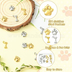 12 шт. 4 стиля подвески из нержавеющей стали 304&nbsp;STAS-CJ0003-19