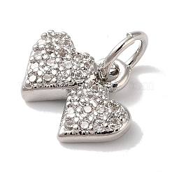 Подвески из латуни и прозрачного циркония с покрытием стойки&nbsp;KK-L216-051P