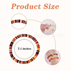 Набор эластичных браслетов ручной работы из полимерной глины Heishi Surfer&nbsp;BJEW-SW00099-02