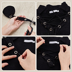 5 ярд хлопчатобумажных лент со стальными люверсами&nbsp;OCOR-GA0002-18A